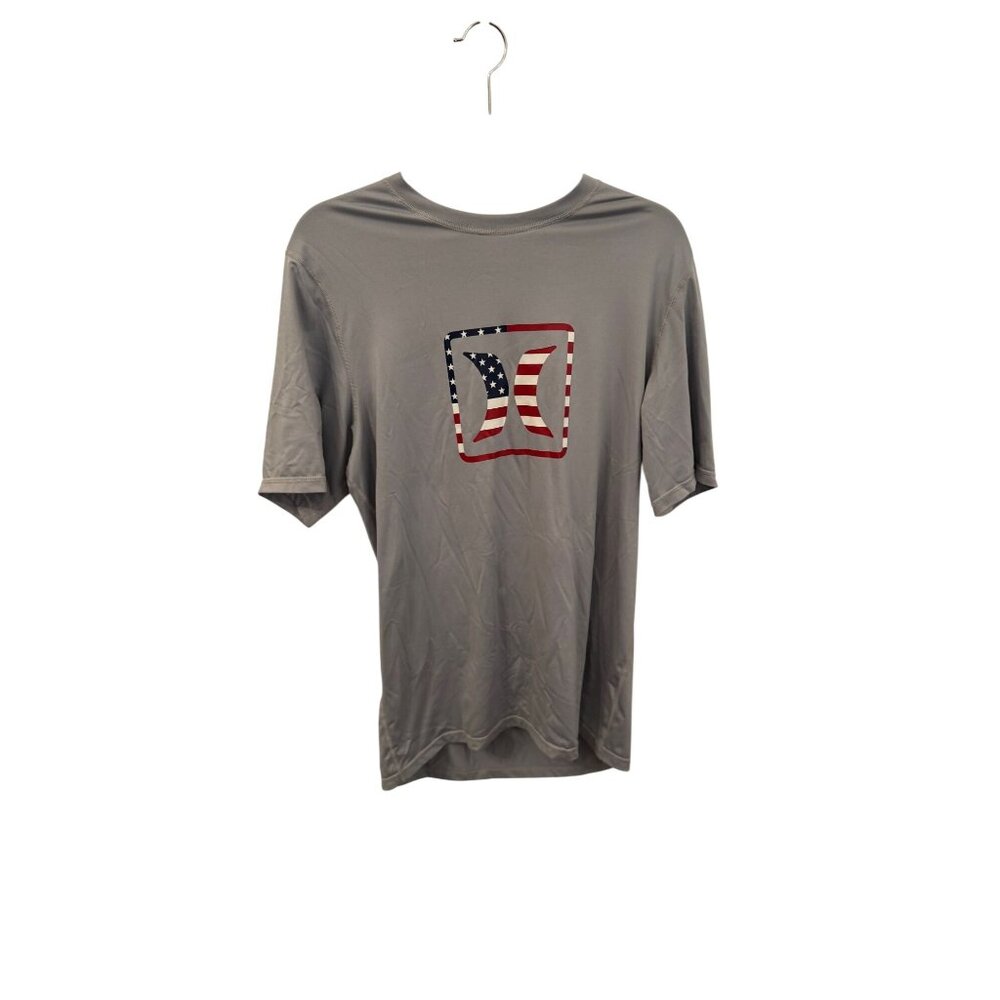 Hurley American Flag dri fit style shirt size large